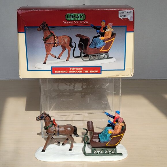 Lemax Village Collection Dashing Through The Snow Horse Carriage Figurine 2000 - Picture 1 of 16